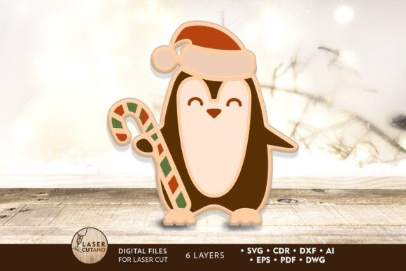 Download PENGUIN CHRISTMAS Multilayer Cut Files - Multilayer Collection