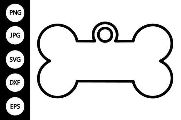Download Dog Bone Tag Outline SVG - Bone Collection