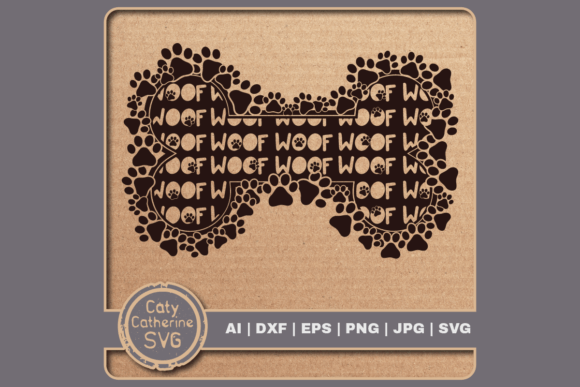 Download Woof Dog Bone Paw Print SVG - Bone Collection