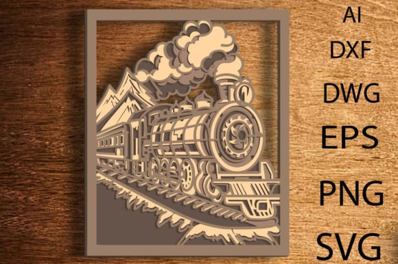 Download Train Multilayer SVG/ Train Cut File/ 3D - Multilayer Collection