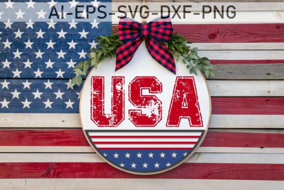 Download USA Patriotic Door Sign SVG Design - Door sign svg Collection