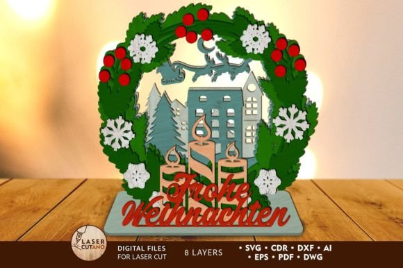 Download Frohe Weihnachten Multilayer Cut Files - Multilayer Collection