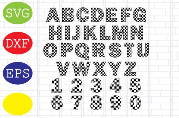 Download Checkered Alphabet, Racing Numbers Svg - Alphabet Collection