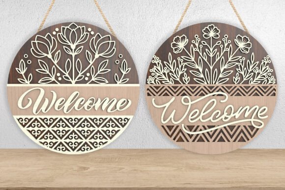 Download Floral Welcome Door Sign SVG - Door sign svg Collection