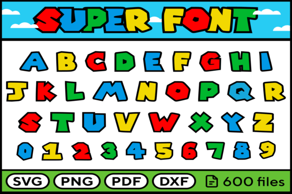 Download Super Font Svg Png Pdf Dxf Alphabet - Alphabet Collection