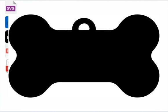 Download Bone Shaped Dog Tag SVG File for - Bone Collection