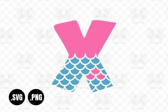 Download Mermaid Alphabet X, Mermaid Svg - Alphabet Collection