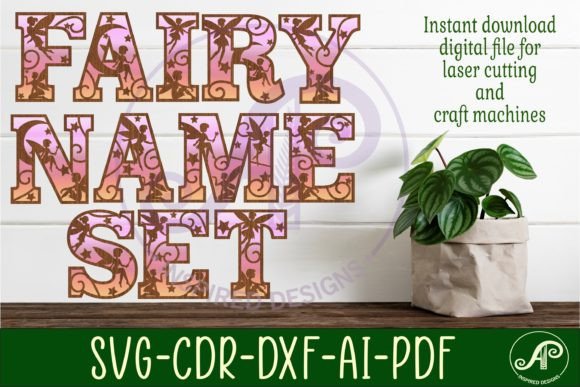 Download Fairy Alphabet Letter Set. 2 Layer X 49 - Alphabet Collection