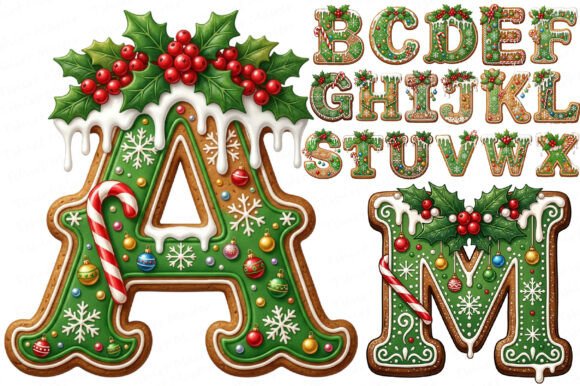 Download Christmas Alphabet Letters Png Bundle - Alphabet Collection