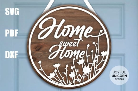 Download Home Sweet Home Door Sign SVG Cut File - Door sign svg Collection