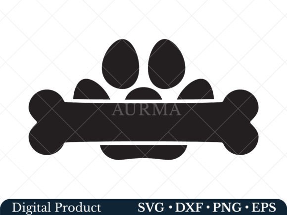 Download Paw Print Svg, Dog Bone Svg - Bone Collection
