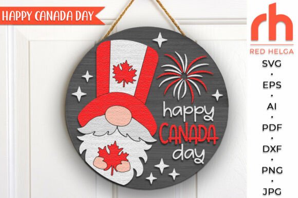 Download Happy Canada Day Door Sign SVG - Door sign svg Collection