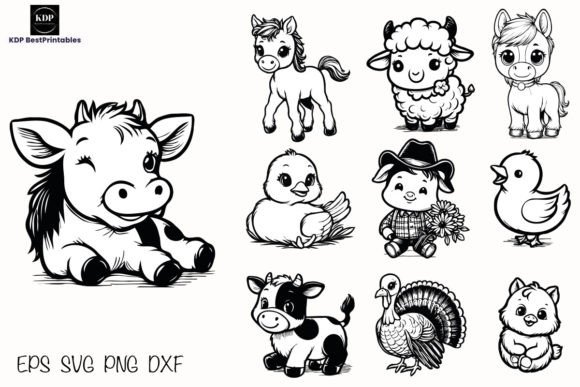Download Farm Animals SVG Bundle,Cute Animals V2 - Farm animals svg Collection