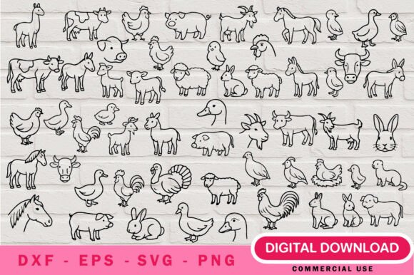 Download Cute Farm Animals SVG Bundle - Farm animals svg Collection