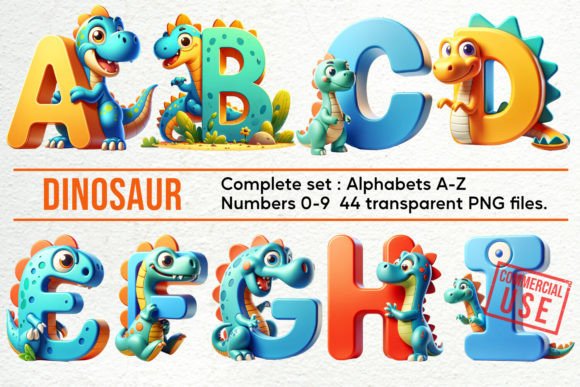 Download Baby Dinosaur Alphabet &amp; Number - Alphabet Collection