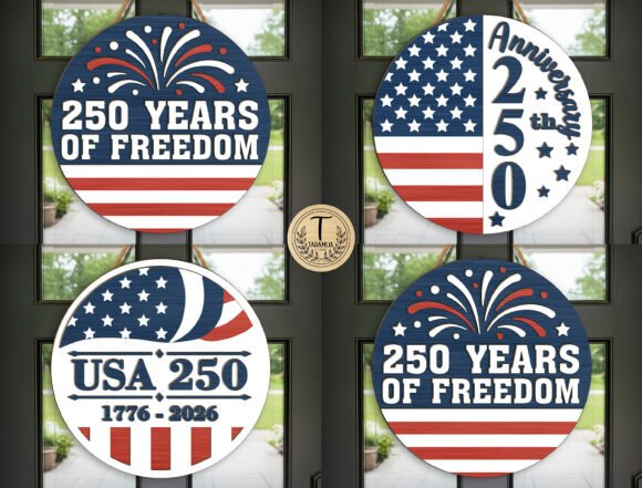 Download America 250th Anniversary Door Sign Svg - Door sign svg Collection