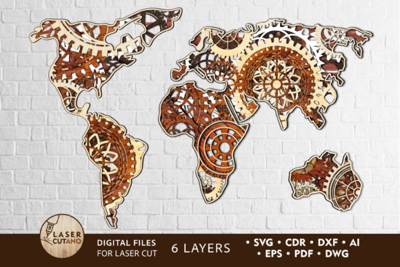 Download Multilayer Cut File MAP of GEARS - Multilayer Collection