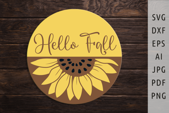Download Hello Fall Svg Fall Door Sign Svg Round - Door sign svg Collection