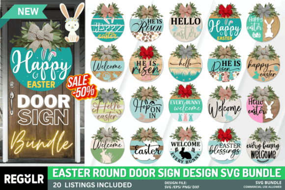 Download Easter Door Sign Svg Bundle - Door sign svg Collection