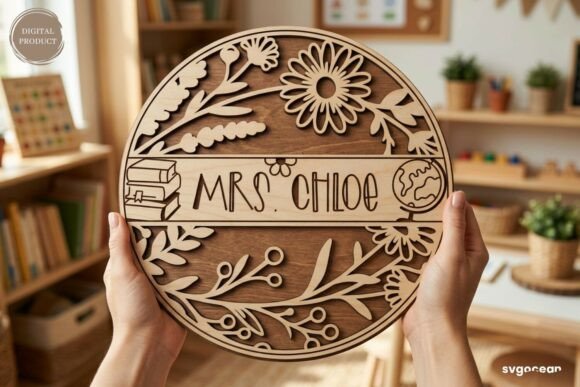 Download Floral Teacher Door Sign SVG - Door sign svg Collection