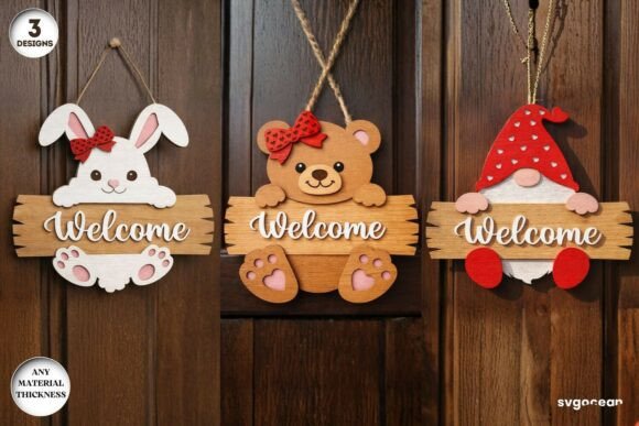 Download Valentine's Day Door Sign SVG Bundle - Door sign svg Collection