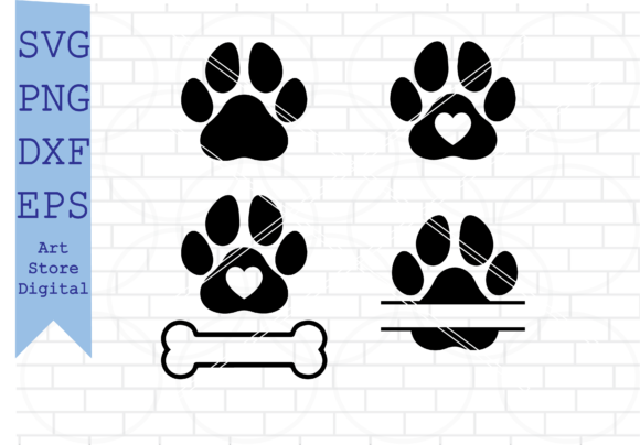 Download Dog Paw Svg, Dog Bone SVG, Paw Print SVG - Bone Collection