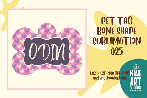 Download Bone Shape Dog Tag Sublimation PNG - Bone Collection