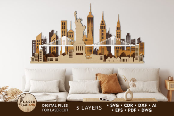 Download New York City Multilayer Laser Cut Files - Multilayer Collection