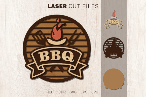 Download BBQ Laser Cut Sign, Multilayer SVG - Multilayer Collection