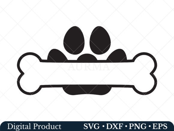 Download Paw Print Svg, Dog Bone Svg - Bone Collection