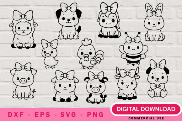 Download Cute Farm Animals SVG Bundle - Farm animals svg Collection