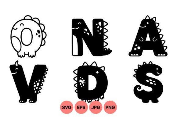 Download Cute Dinosaur Alphabet Clipart - Alphabet Collection